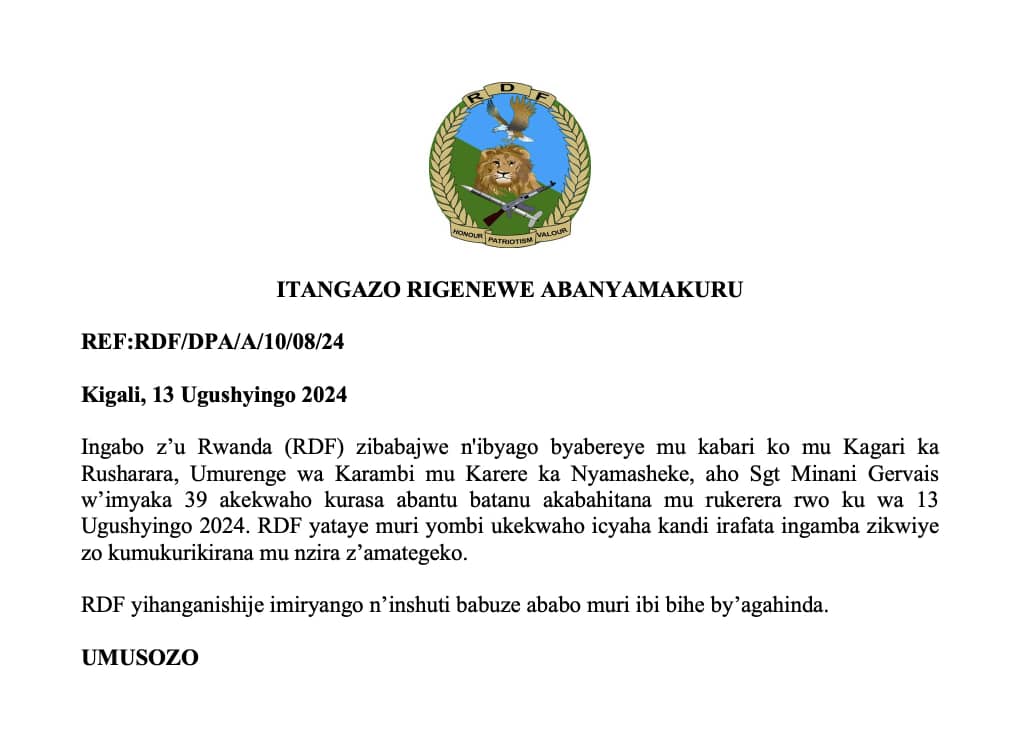 NYAMASHEKE: Umusirikare yarashe abaturage mu kabari yicamo batanu